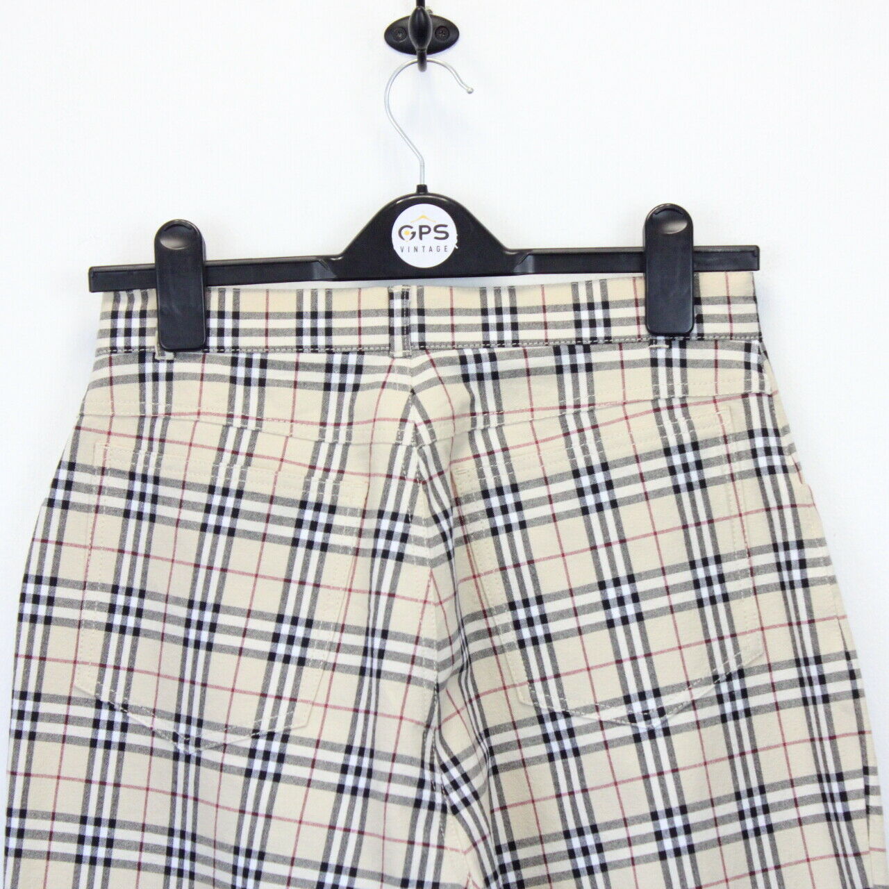 Womens BURBERRY Nova Check Trousers Beige | Small