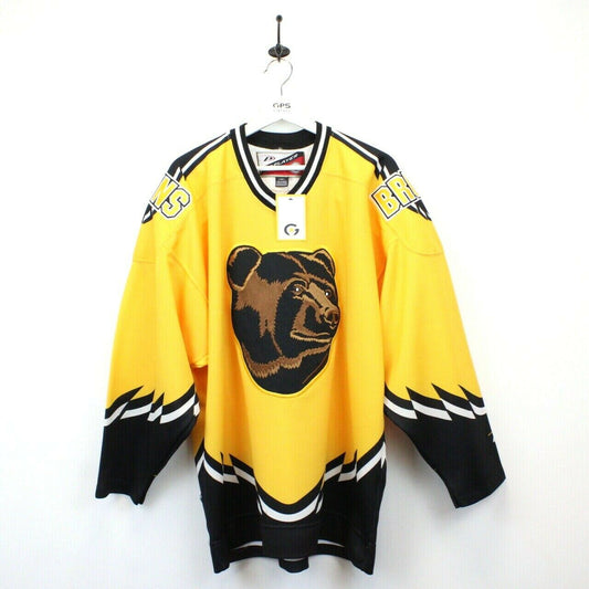 NHL 90s Boston BRUINS Jersey Yellow | Large
