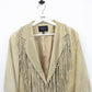 Womens 90s Suede Jacket Beige | Large