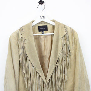 Womens 90s Suede Jacket Beige | Large