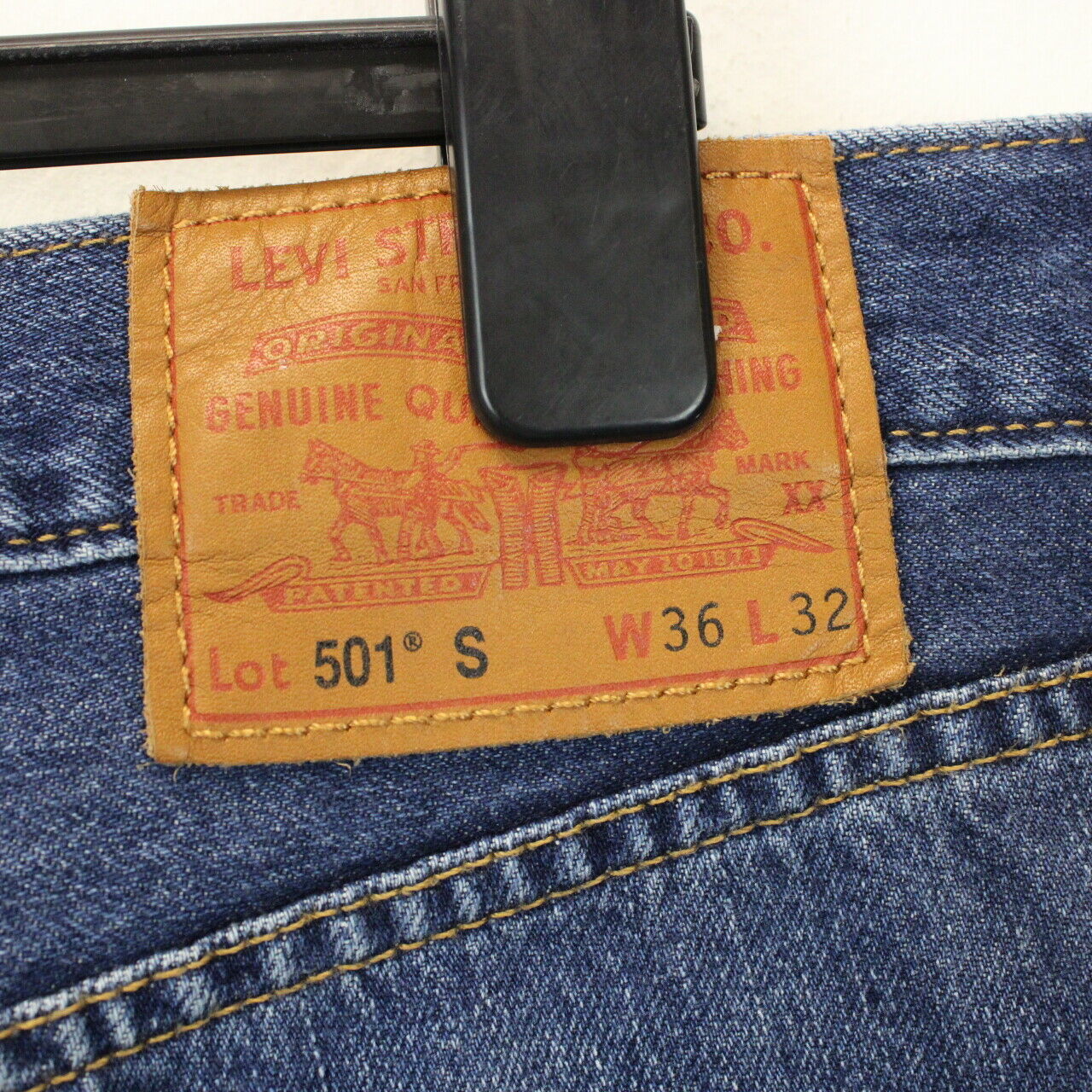 LEVIS 501 S Big E Jeans Mid Blue | W36 L32