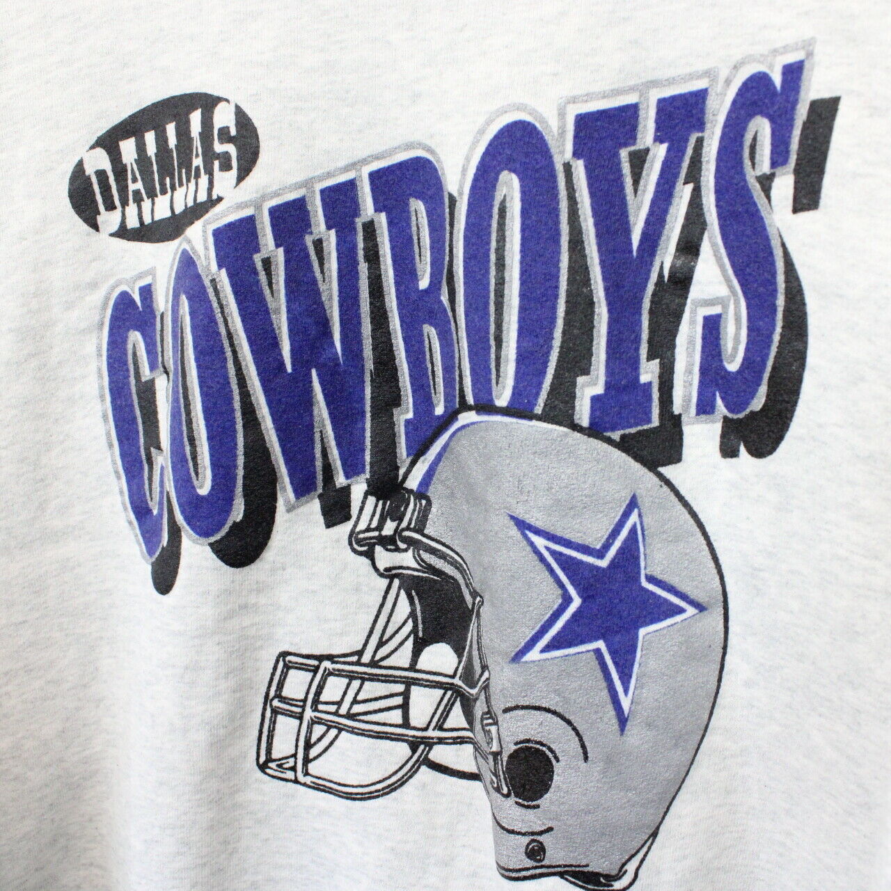NFL 90s Dallas COWBOYS Sweatshirt Grey | Large