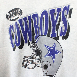 NFL 90s Dallas COWBOYS Sweatshirt Grey | Large