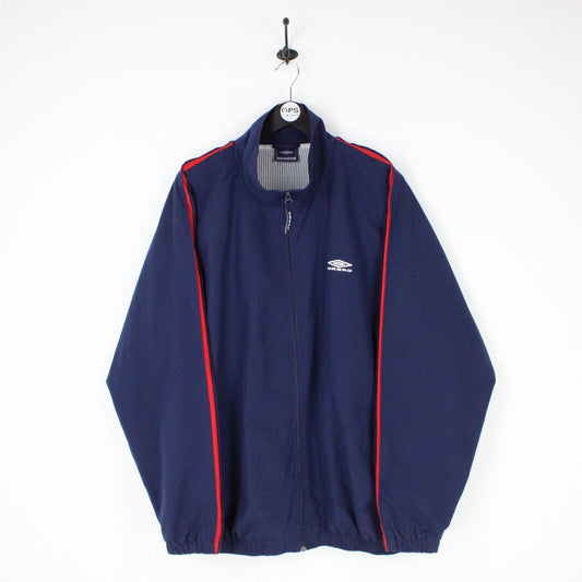 Mens UMBRO 00s Track Top Navy Blue | XL