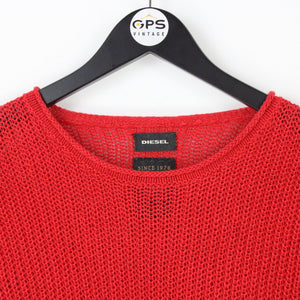 Mens DIESEL Knit Sweatshirt Red | Medium