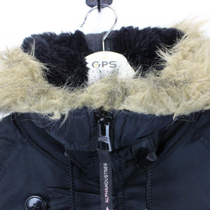 Womens ALPHA INDUSTRIES Flight Jacket Black | Medium