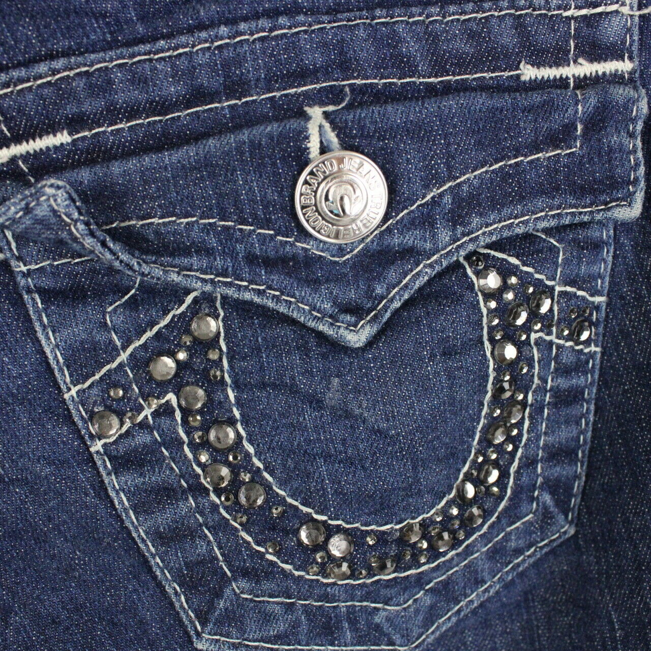 Womens TRUE RELIGION Julie Jeans Blue | W29 L34