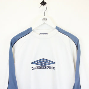 UMBRO 00s Sweatshirt White | Medium