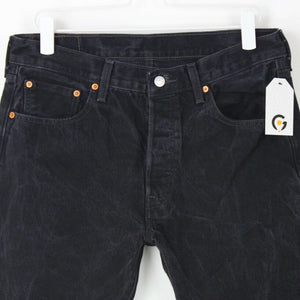 Mens LEVIS 501 Jeans Black Charcoal | W33 L32