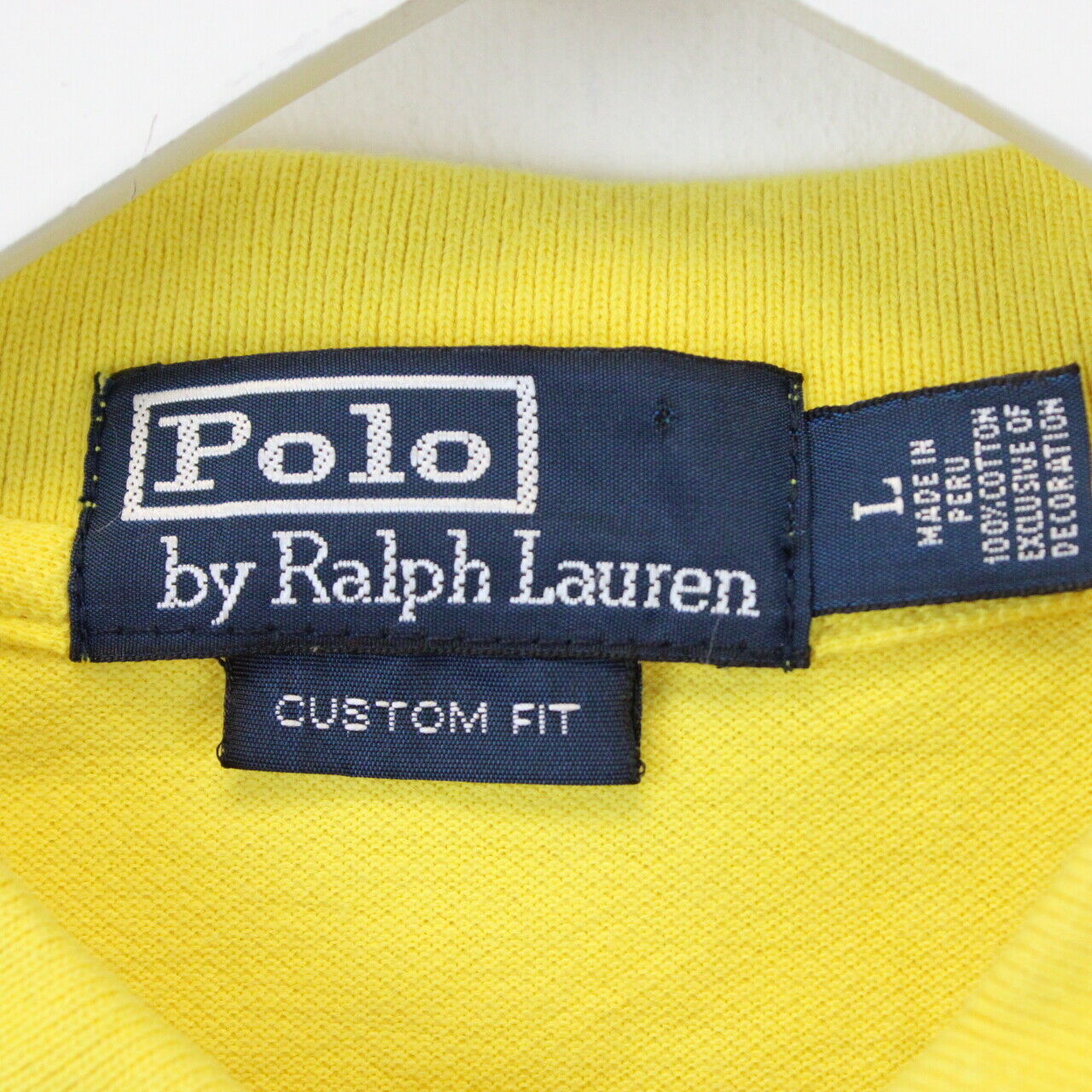 RALPH LAUREN Polo Shirt Yellow | Large