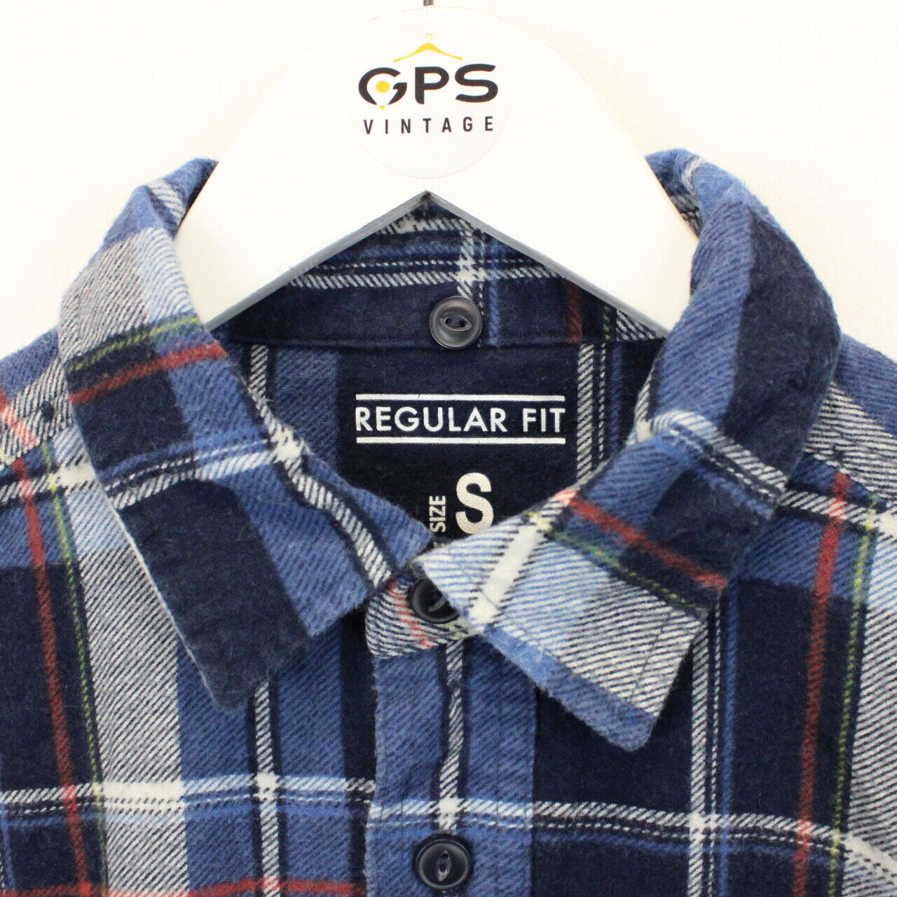 Flannel Plaid Shirt Blue | Small