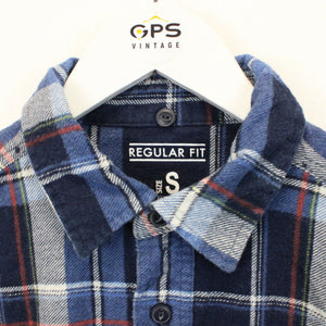 Flannel Plaid Shirt Blue | Small