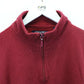 CHAPS 1/4 Zip Knit Sweatshirt Red | XL