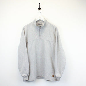 CARHARTT 1/4 Zip Sweatshirt Grey | Medium