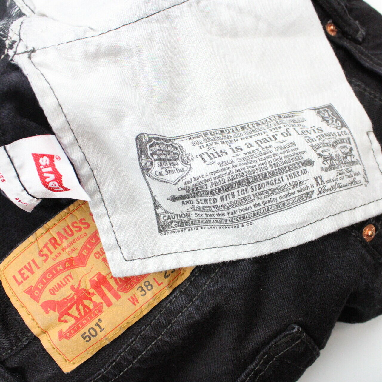 Womens LEVIS 501 Jeans Black | W38 L26