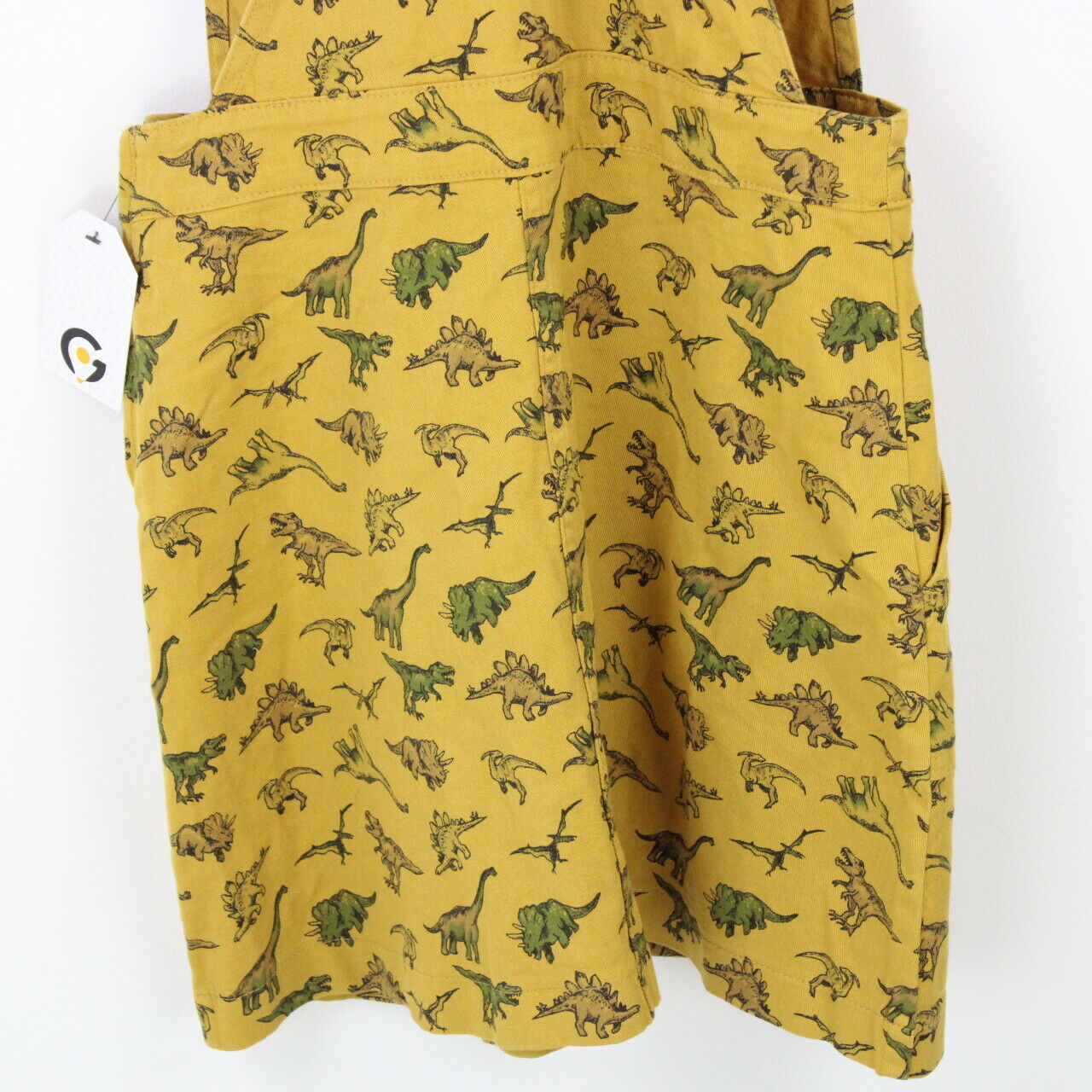 Yellow dinosaur sales pinafore dress