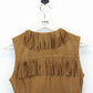 Womens Suede Western Vest Brown | XS