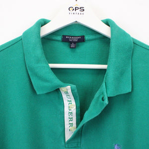BURBERRY Polo Shirt Green | Large