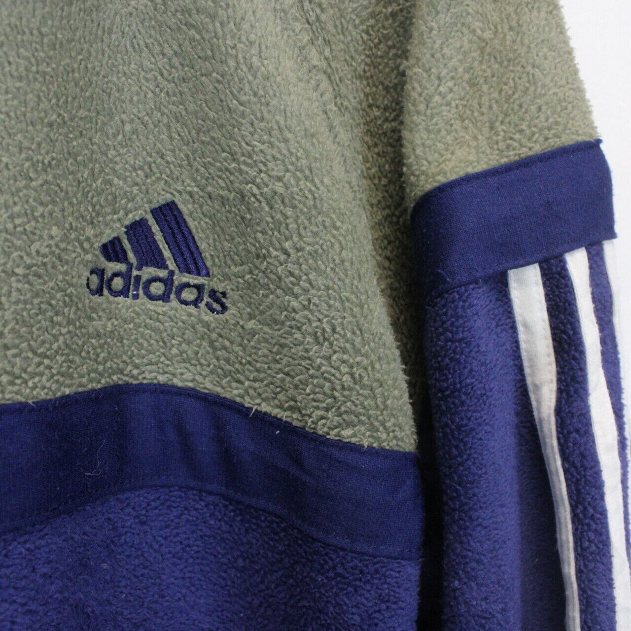 ADIDAS 90s 1/4 Zip Fleece Navy Blue | XL