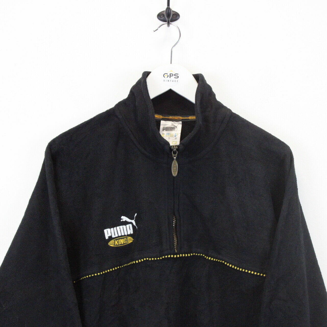 PUMA KING 90s 1/4 Zip Fleece Black | Medium