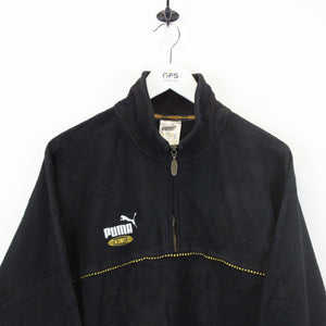 PUMA KING 90s 1/4 Zip Fleece Black | Medium