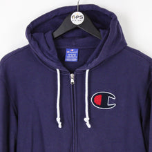 Load image into Gallery viewer, Womens CHAMPION Hoodie Navy Blue | Medium
