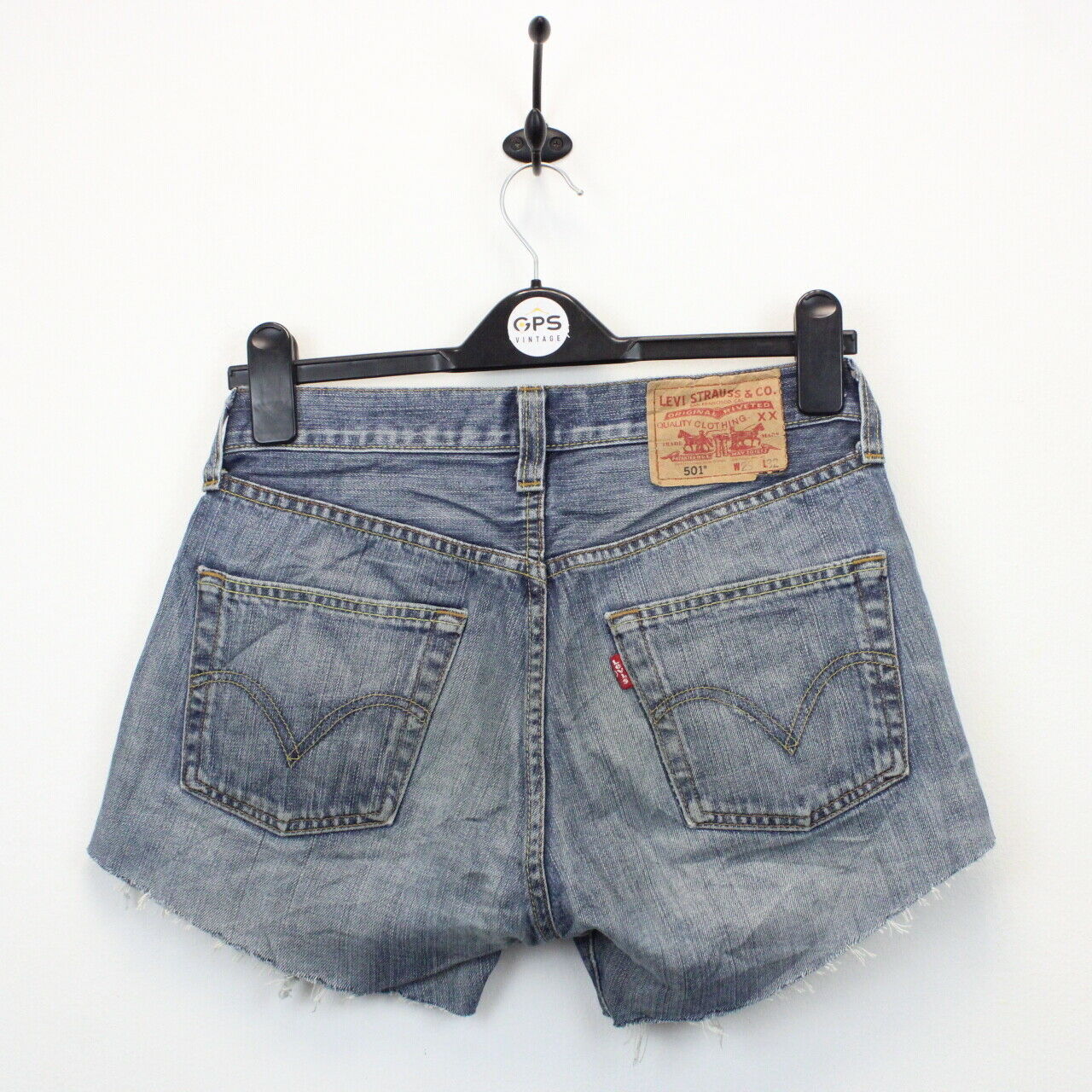Womens LEVIS 501 Shorts Mid Blue | W29