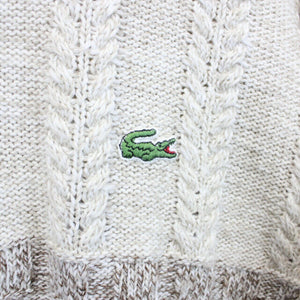 LACOSTE Knit Jumper Beige | Large