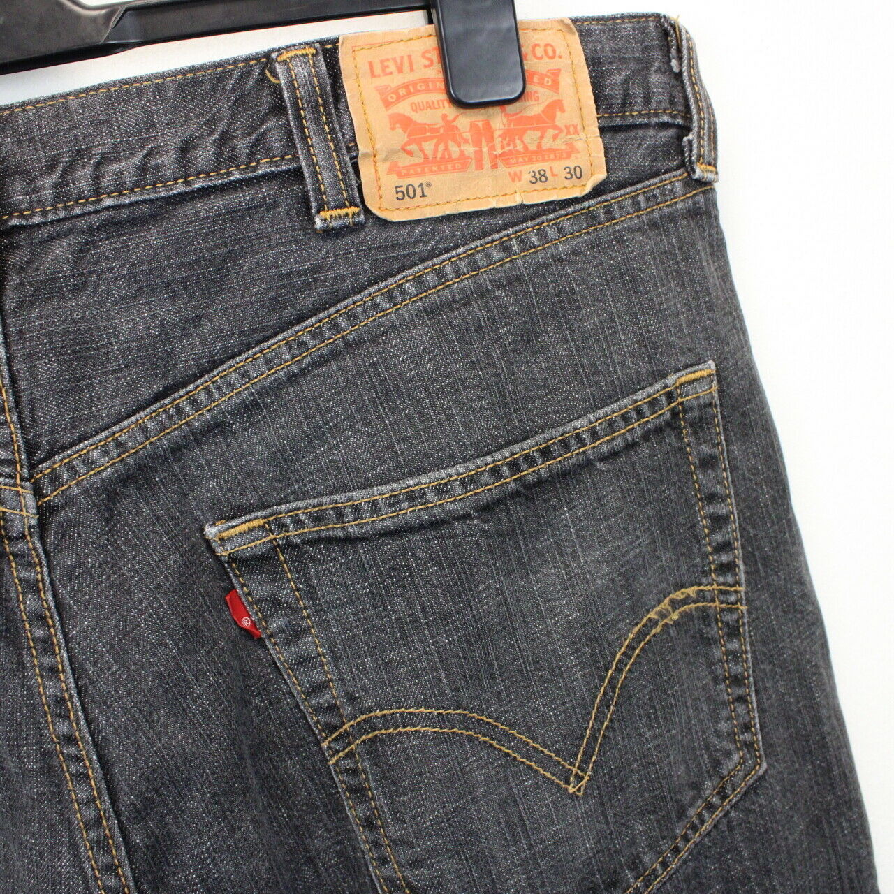 LEVIS 501 Jeans Grey Charcoal | W38 L30