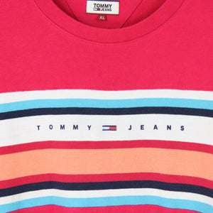 Womens TOMMY HILFIGER T-Shirt Dress Pink | XL
