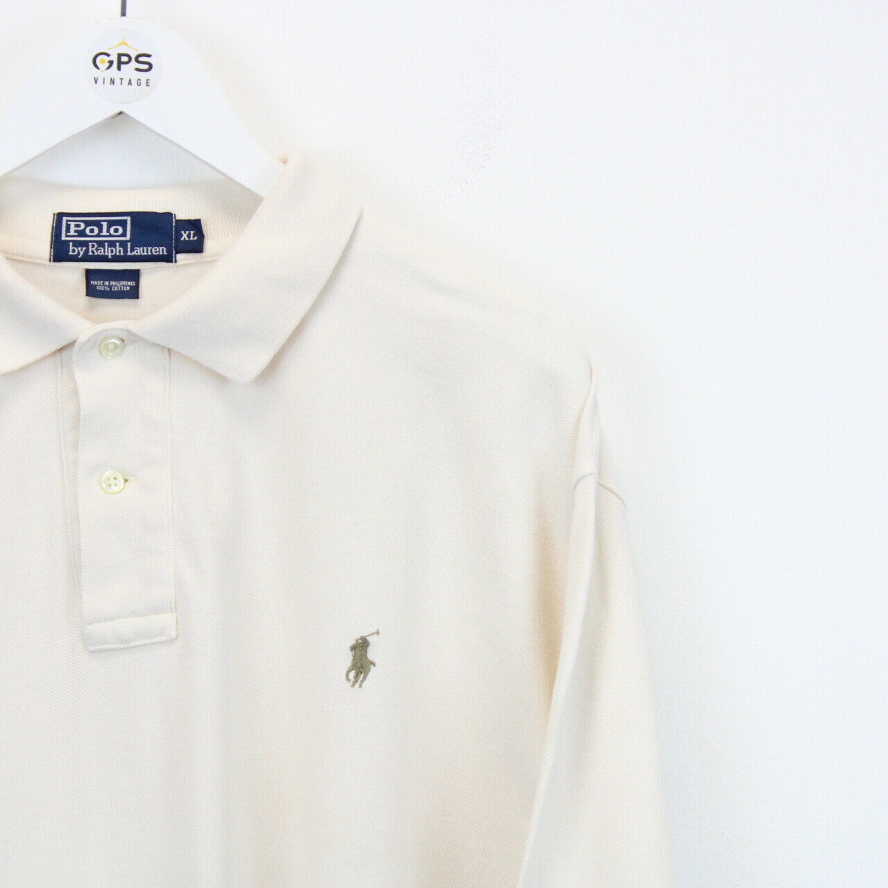 RALPH LAUREN Polo Shirt Cream | XL