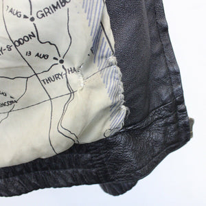 Leather Aviator Jacket Black | Medium