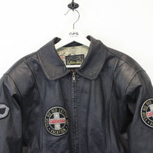Load image into Gallery viewer, Leather Aviator Jacket Black | Medium
