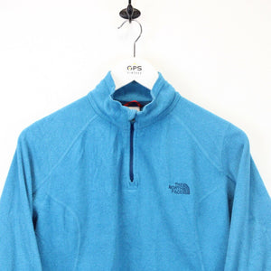 Womens THE NORTH FACE 1/4 Zip Fleece Blue | Medium