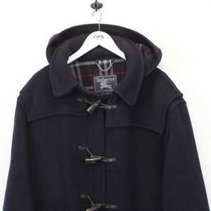 BURBERRYS 90s Wool Duffle Coat Navy Blue | XL