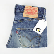 Load image into Gallery viewer, Womens LEVIS 501 Jeans Mid Blue | W28 L28
