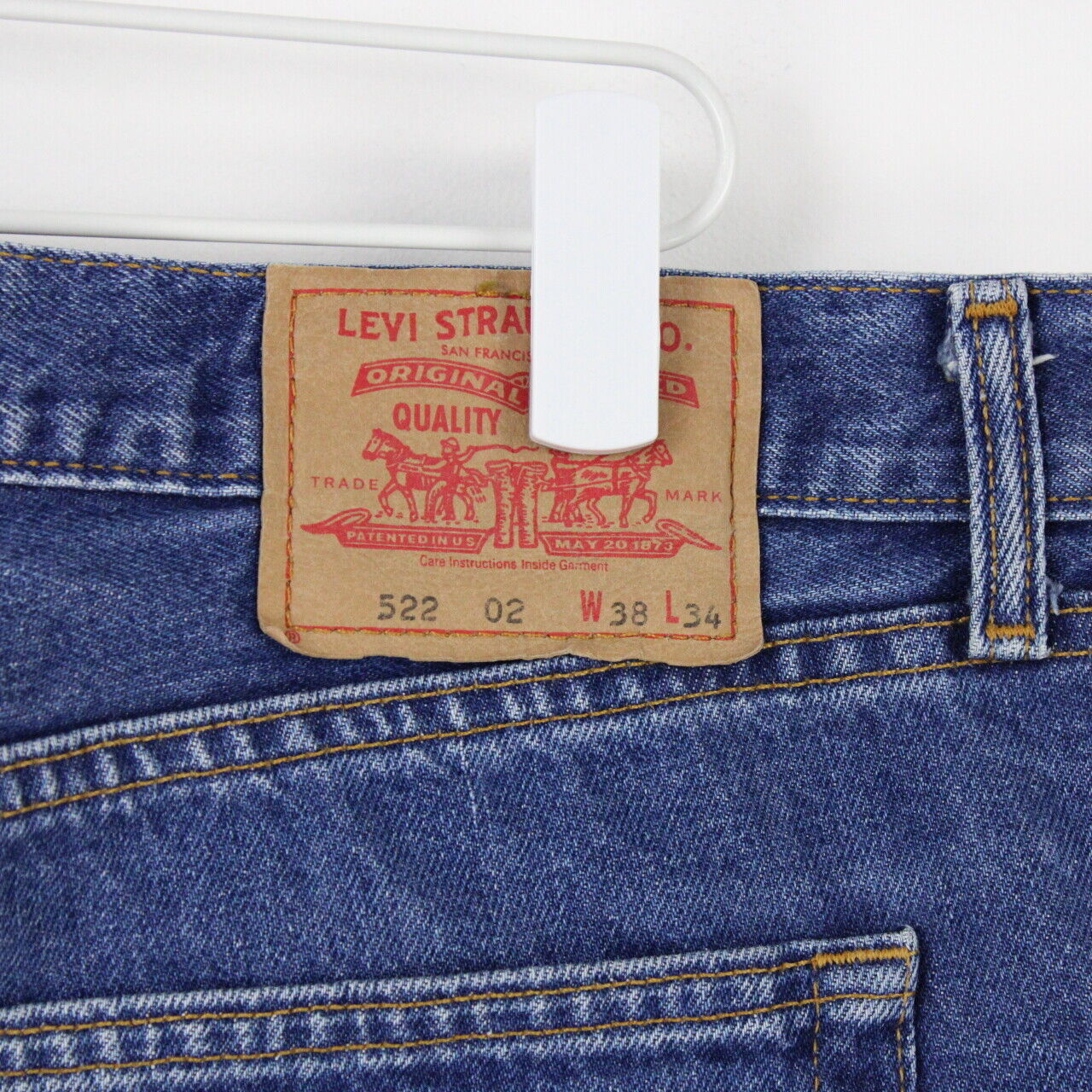 Mens LEVIS 522 Jeans Mid Blue | W38 L34