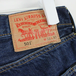 Mens LEVIS 501 Jeans Dark Blue | W33 L30