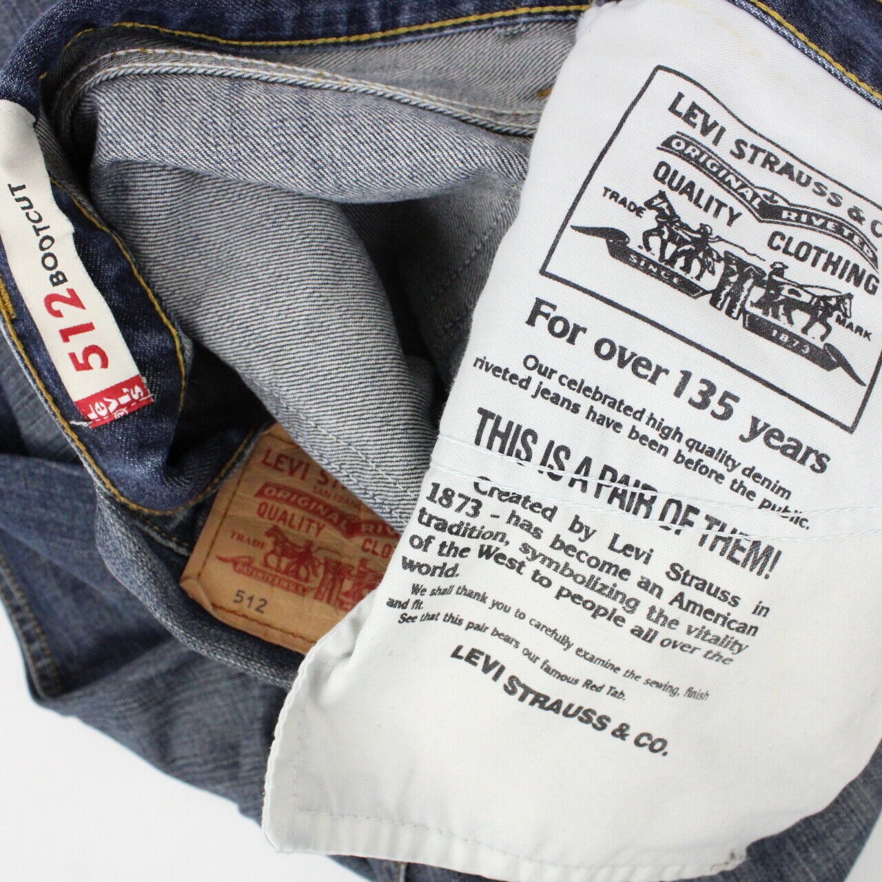 Mens LEVIS 512 Jeans Dark Blue | W36 L36