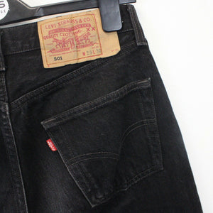 Womens LEVIS 501 Jeans Black Charcoal | W29 L30