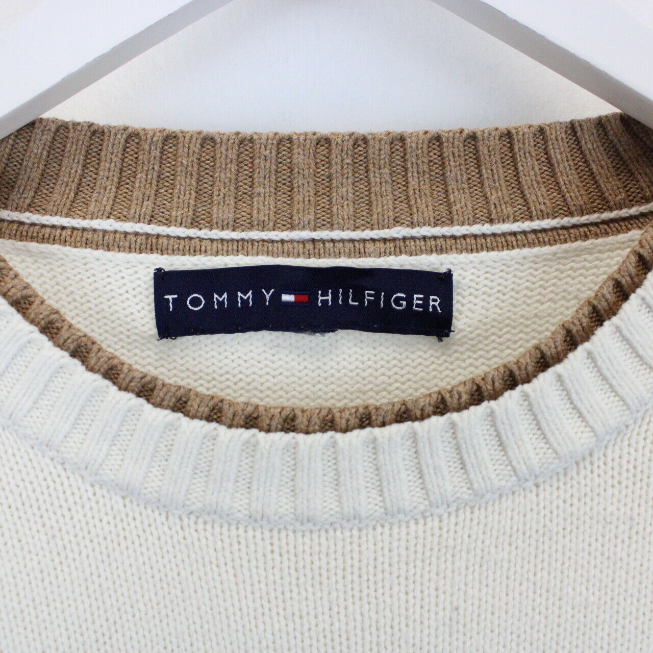 TOMMY HILFIGER Knit Sweatshirt Beige | XL