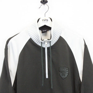 HUGO BOSS 1/4 Zip Sweatshirt Green | XXL