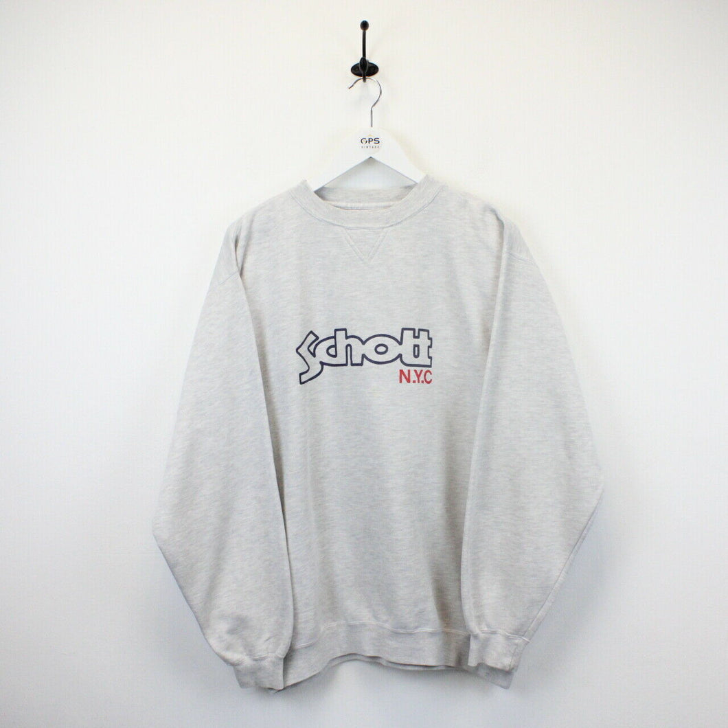 SCHOTT NYC 90s Sweatshirt Grey | Large