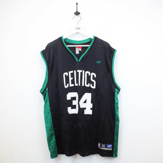 NBA REEBOK 00s Boston CELTICS Jersey Black | XL
