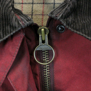 Womens BARBOUR Bedale Waxed Jacket Red | Medium