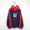 NHL REEBOK New York RANGERS Hoodie Navy Blue | XL