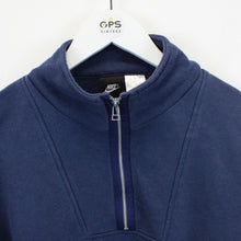 Load image into Gallery viewer, NIKE AIR 90s 1/4 Zip Sweatshirt Navy Blue | Large
