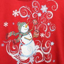 Load image into Gallery viewer, Womens 90s Christmas Sweatshirt Red | Medium
