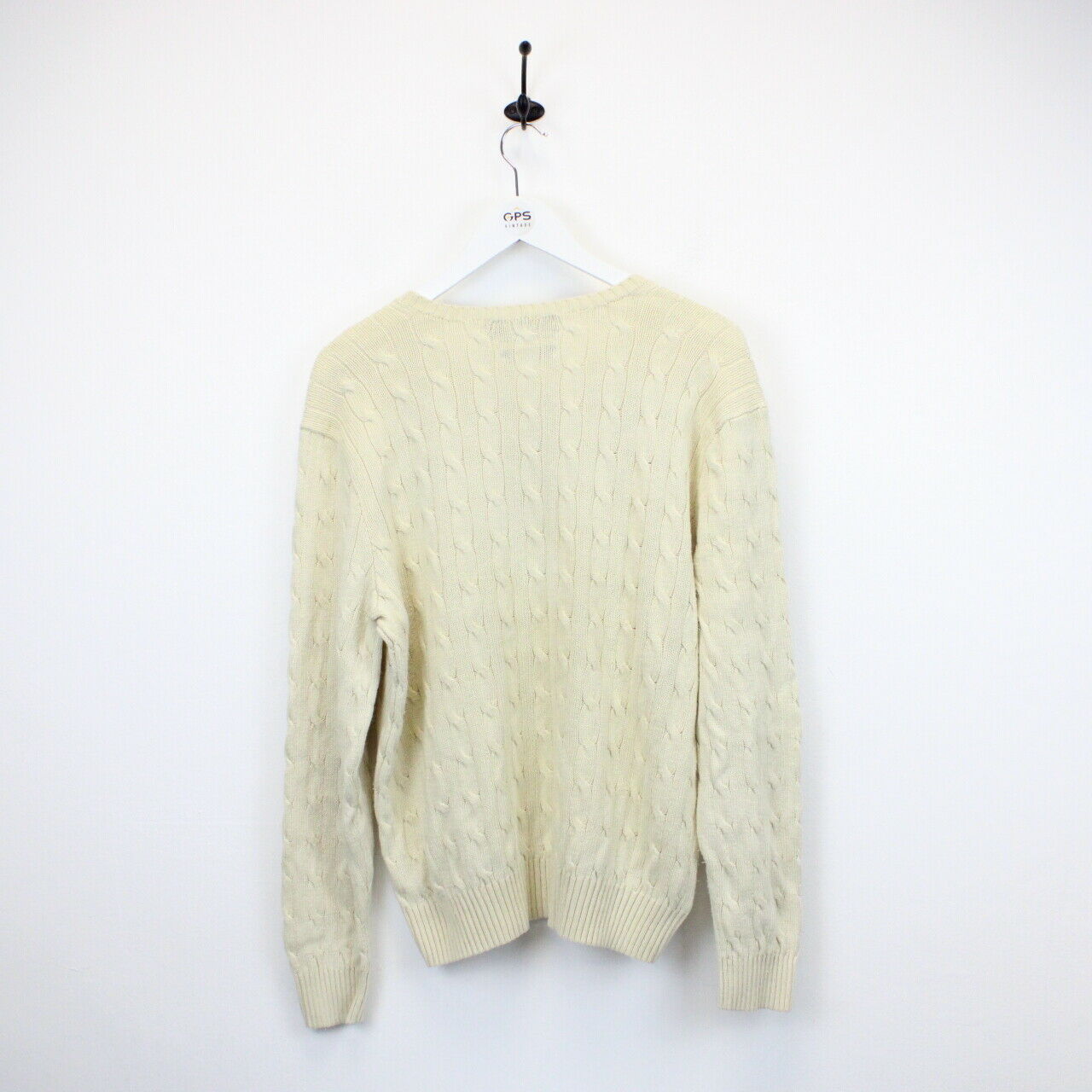 RALPH LAUREN Knit Sweatshirt Cream | Large