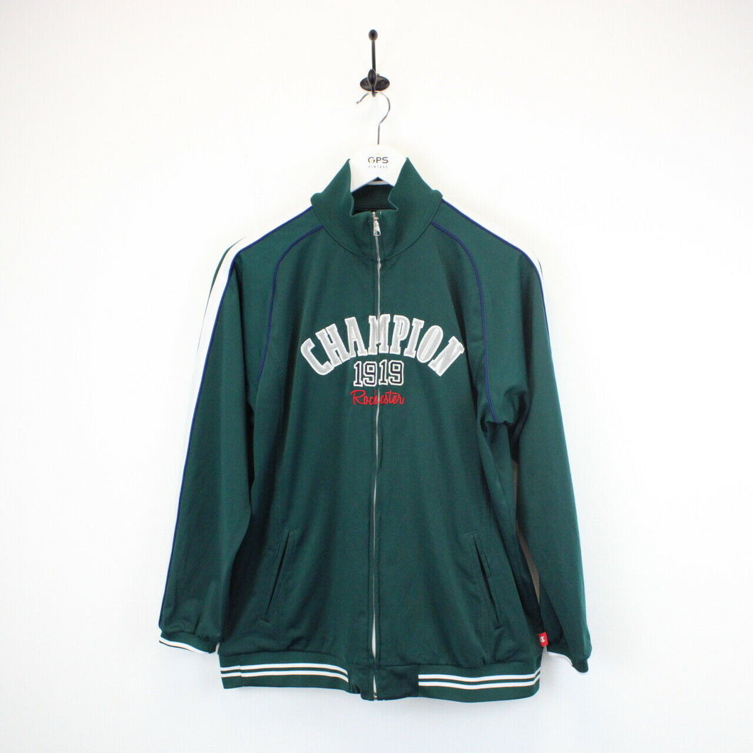 Womens CHAMPION Track Top Green | Small
